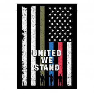 4th of July, United We Stand, American Flag, Veteran Proud, Garden Flag, Canvas Material - Woastuff