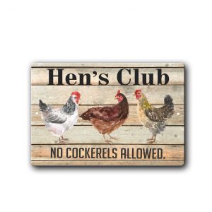 Chicken Coop, Outdoor Decor, Custom Name, Farmer, Hen's Club, Metal Sign, Vintage Style, Aluminum - Woastuff