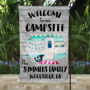 Best Custom Flag For Campsite, Camping Garden Flag, Campground Rustic Decor, Double Side, High Quality - Woastuff