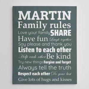 Love Your Family, Have Fun Laugh Together, Be Kind, Family Rules, Family Gifts, Custom Poster, Wall Decor, Canvas, Metal Sign - Woastuff