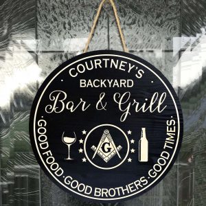 Freemasonry Wood Sign DS5-Personalized Your Text