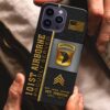 101st Airborne Division Personalized Proudly Served Phone Case IPHONE16, IPHONE15, IPHONE13, IPHONE14 , Custom Name,Rank And Year, Military Veteran Gifts ETRG-54206