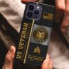 US Veteran Personalized Proudly Served Phone Case IPHONE16, IPHONE15, IPHONE13, IPHONE14 , Custom Name,Rank And Year, Military Veteran Gifts ETRG-54206
