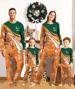 Miami Hurricanes Pajamas 2024 Version Personalized Your Name, Christmas Gifts ETHY-53038