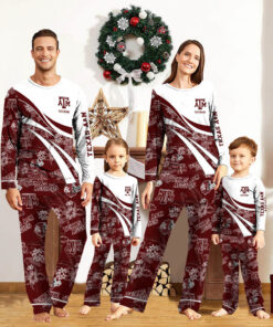 Texas A&M Aggies Pajamas 2024 Version Personalized Your Name, Christmas Gifts ETHY-53038