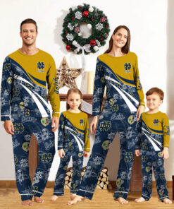 Notre Dame Fighting Irish Pajamas 2024 Version Personalized Your Name, Christmas Gifts ETHY-53038