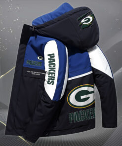 Green Bay Packers High Quality Hooded Winter Down Coat Custom Your Name,  EHIVM-62755