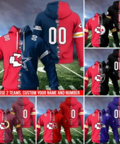 Kansas City Chiefs House Divided Hoodie Custom Name And Number, Sport Hoodie For Fans ETRG-1226141