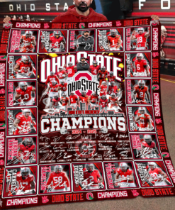 Ohio State Buckeyes Fleece Blanket College Football Playoff National Champions 2024 -2025 Blanket, Gifts For Fans ETRG-0121606