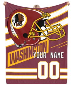 Washington Redskins Fleece Blanket Custom Name And Number, Sport Blanket For Fans ETRG-0109380