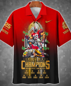 Alternative view of Ohio State Buckeyes Hawaii Shirt College Football Playoff National Champions 2024 - 2025 Shirt, Personalized Gifts For Fans ETRG-0120572