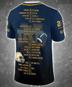 Alternative view of Notre Dame Fighting Irish College Football Jersey Playoff National Champions 2024 - 2025 Jersey Shirt Personalized Your Name, Gifts For Fans ETRG-0120578